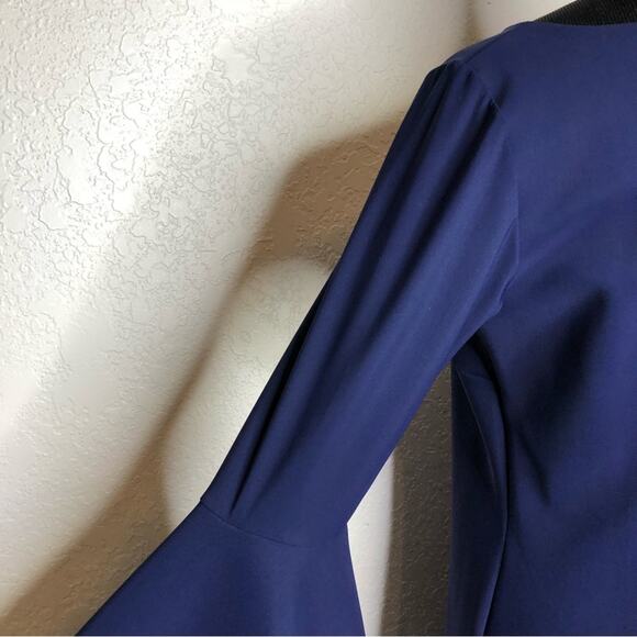 Chiara Boni dark blue oversized bell sleeve boatneck dress size 48 or Large - Picture 10 of 15